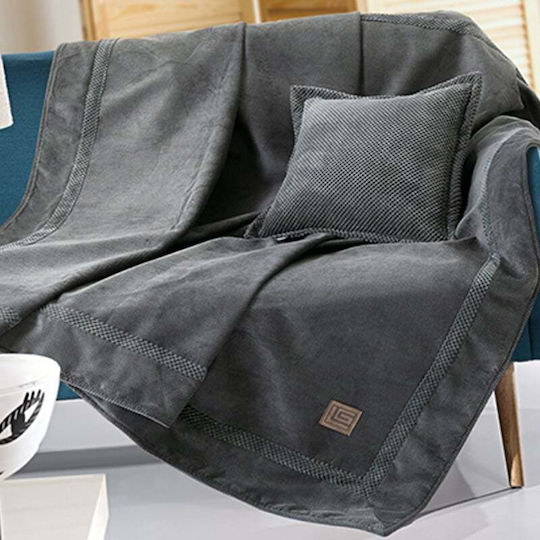 Guy Laroche Rubicon Dreisitzer-Sofa Wurf Zwei Seiten 180x300cm Anthrazit