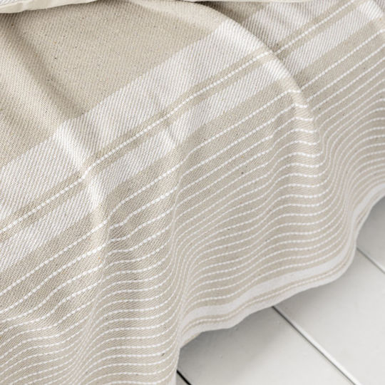 Nima Roven Armchair Throw Chenille 180x180cm Beige