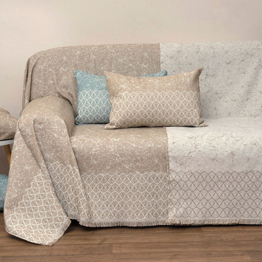 Anna Riska 1575 Sesselüberwurf Jacquard 180x150cm Beige