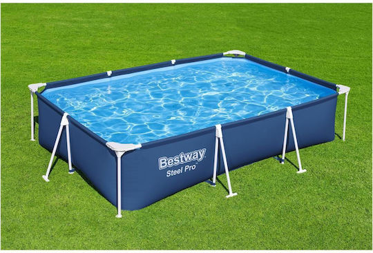 Bestway Pro Piscină PVC 3300lt Cu Cadru Metalic 66x300x201cm Albastră