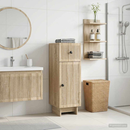 vidaXL Ede Бански шкаф 30x31x80cm Сонома