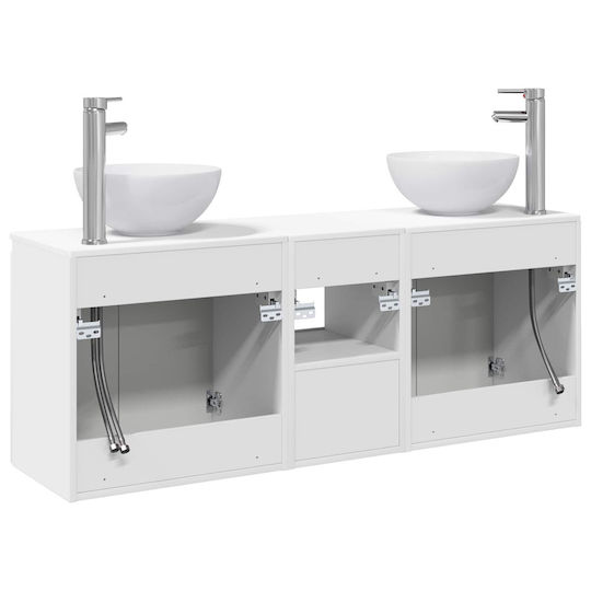 vidaXL Πάγκος χωρίς Νιπτήρα Μ49.5xΒ35xΥ63cm Λευκό