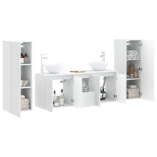 vidaXL Πάγκος χωρίς Νιπτήρα Μ33xΒ34.5xΥ100cm Λευκό