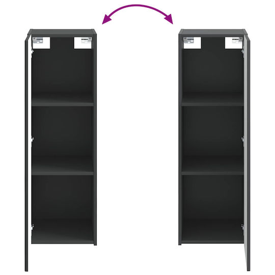 vidaXL Баня Маса без Мивка Ш33xД34.5xВ100cm Черна