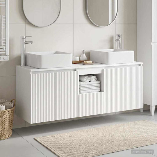 vidaXL Πάγκος χωρίς Νιπτήρα Μ53xΒ35xΥ63cm Λευκό