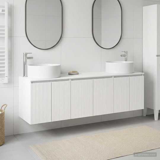 vidaXL Πάγκος χωρίς Νιπτήρα Μ49.5xΒ44.5xΥ65.5cm Λευκό