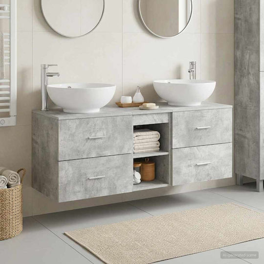 vidaXL Πάγκος χωρίς Νιπτήρα Μ49.5xΒ44.5xΥ65cm Γκρι Σκυροδέματος