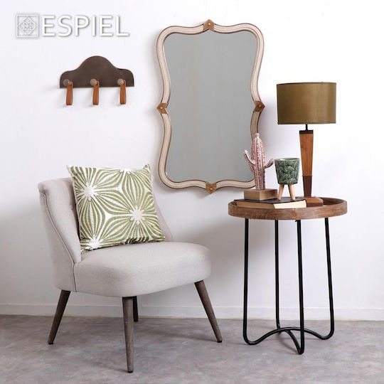 Espiel Wall Hanger Metal 3 Hooks Brown 37x24x24cm