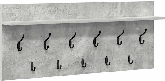 vidaXL Κρεμάστρα Τοίχου Ξύλινη Γκρι 100x12x40cm