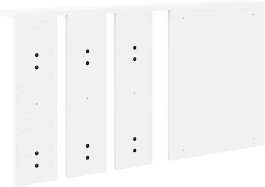 vidaXL Κρεμάστρα Τοίχου Ξύλινη 6 Θέσεων Λευκή 85x10cm