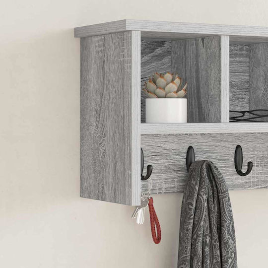 vidaXL Wandhalterung Hölzernes Grau 50x26x16cm
