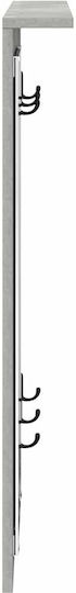 vidaXL Metal Wall Hanger Gray 84x10cm 1pc