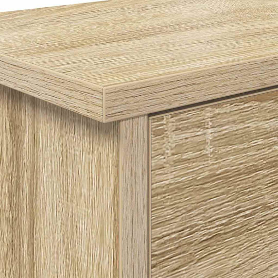vidaXL Κρεμάστρα Τοίχου Ξύλινη 3 Θέσεων Μπεζ 50x30x20cm