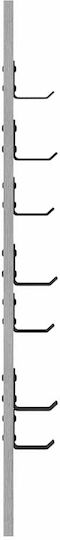 vidaXL Wooden Wall Hanger Gray 30x1.5cm 1pc