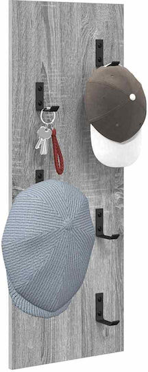 vidaXL Wooden Wall Hanger Gray 30x1.5cm 1pc