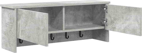 vidaXL Wooden Wall Hanger Gray 80x30x20cm 1pc