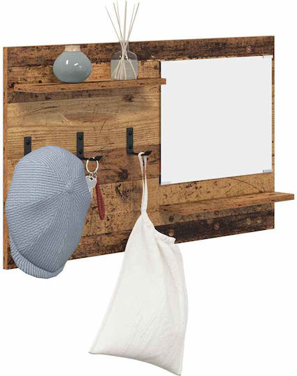vidaXL Κρεμάστρα Τοίχου Ξύλινη Καφέ 90x10cm