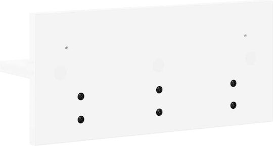 vidaXL Κρεμάστρα Τοίχου Ξύλινη Λευκή 40x18x10.5cm