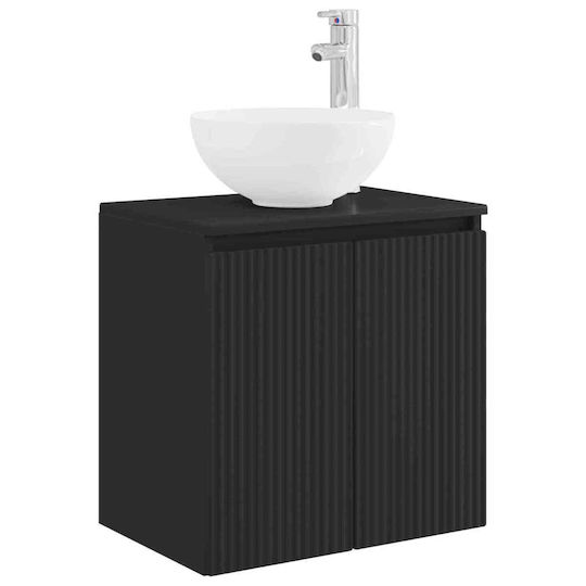 vidaXL Πάγκος χωρίς Νιπτήρα Μ49.5xΒ35xΥ63cm Μαύρο