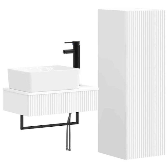 vidaXL Бял Плот без Мивка Ш33xД34.5xВ100cm