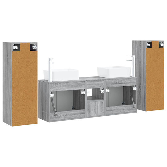 vidaXL Πάγκος χωρίς Νιπτήρα Μ33xΒ34.5xΥ100cm Γκρι Sonoma