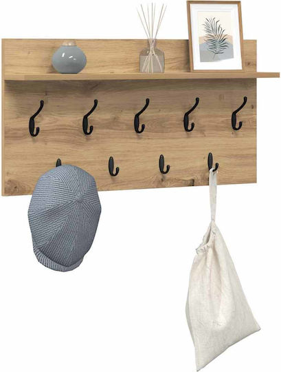 vidaXL Agățătoare de Perete Lemnoasă 80x12x40cm 1buc