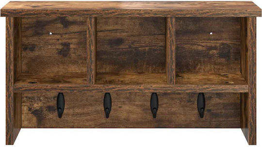vidaXL Κρεμάστρα Τοίχου Ξύλινη Καφέ 50x26x16cm