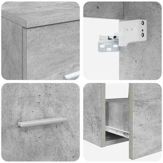 vidaXL Vanity Unit With Sink W49.5xD35xH63cm Grey
