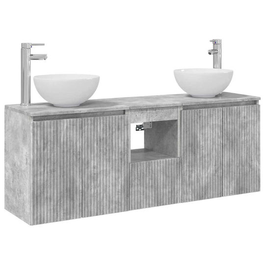 vidaXL Vanity Unit with Sink W49.5xD35xH63cm Grey