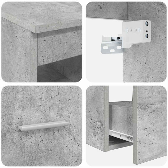 vidaXL Dulap de baie cu lavoar 49.5x41x63cm Gri