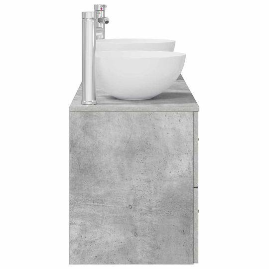 vidaXL Vanity Unit With Sink W49.5xD35xH63cm Grey