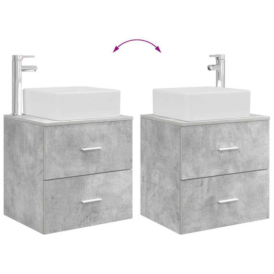 vidaXL Dulap de baie cu lavoar 49.5x41x63cm Gri