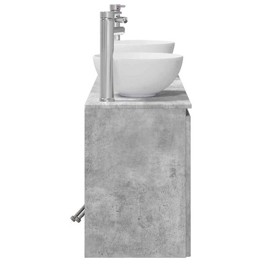 vidaXL Vanity Unit with Sink W49.5xD35xH63cm Grey
