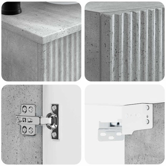vidaXL Badezimmer Waschtisch-Einheit M33xB34.5xH160cm Grau