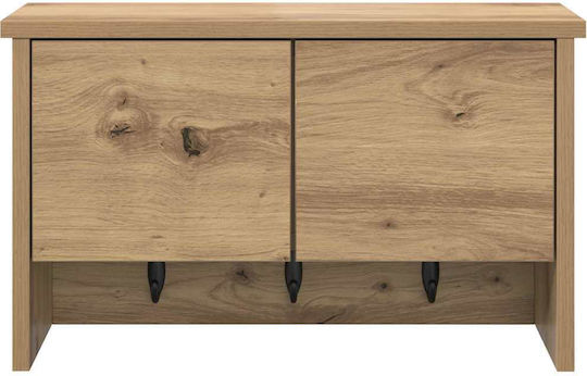 vidaXL Agățătoare de Perete Lemnoasă 50x30x20cm 1buc