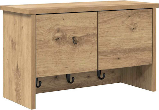 vidaXL Agățătoare de Perete Lemnoasă 50x30x20cm 1buc