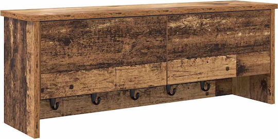 vidaXL Κρεμάστρα Τοίχου Ξύλινη Καφέ 80x30x20cm