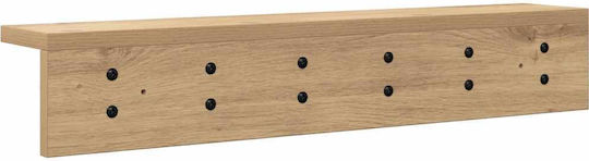 vidaXL Κρεμάστρα Τοίχου Ξύλινη Καφέ 60x10.5x10.5cm