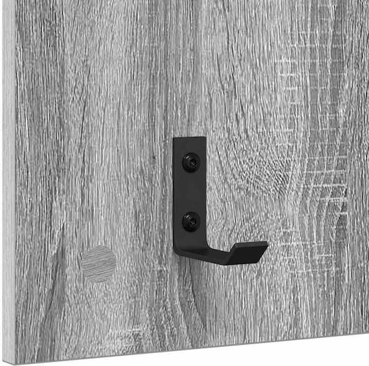 vidaXL Wooden Wall Hanger Gray 90x10x40cm 1pc