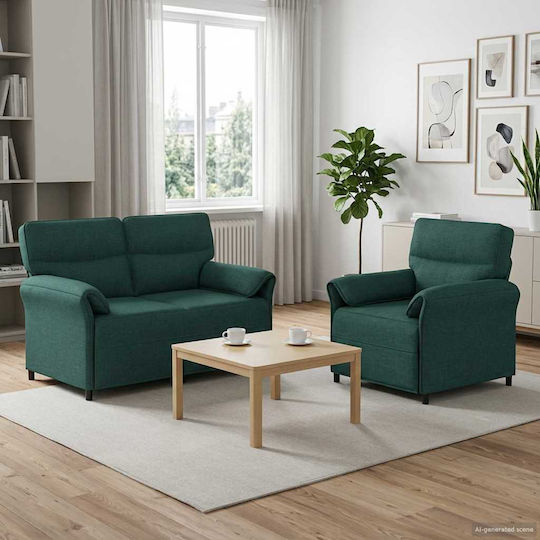 Set Mobilier Living Deschis Scaun Cu 2 Locuri și Fotoliu