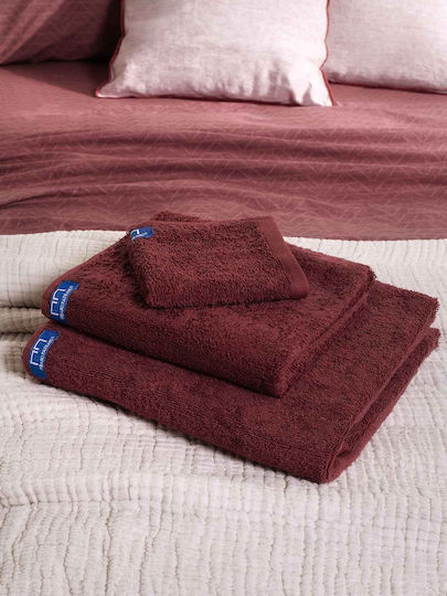 Peiraiki Patraiki Badetuch-Set 3 Stück Bright Rote Gewicht 440gr/m²