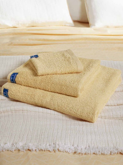 Peiraiki Patraiki Set De Prosoape De Baie 3 Buc Galbene Greutate 440gr/m²