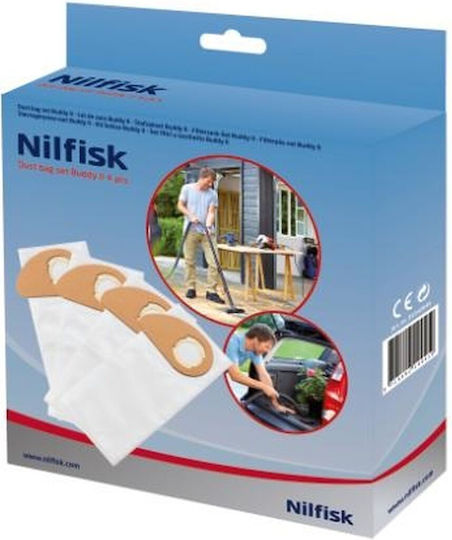 Nilfisk Торби за прахосмукачка 4бр Съвместима с прахосмукачка Nilfisk