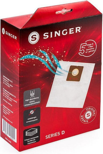 Saci de Hârtie pentru Aspirator Singer Vc2020 Vc210