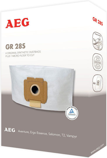 AEG 680122 Σακούλες Σκούπας 4τμχ Συμβατή με Σκούπα AEG
