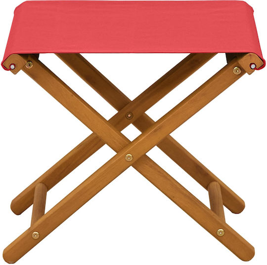vidaXL Wooden Outdoor Chair Red with Cushion 2 Pieces 41x42x36.5 cm