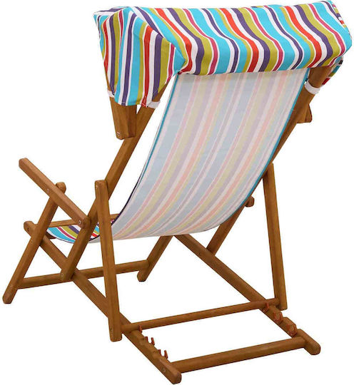 Scaun De Exterior Din Lemn Multicolor Cu Pernă