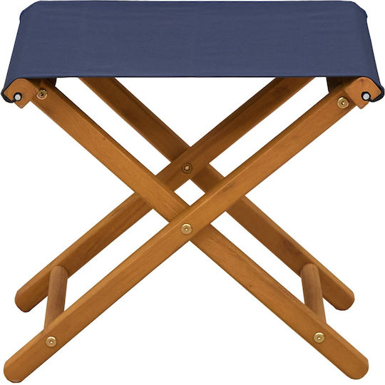 Wooden Outdoor Chair Blue with Cushion 2 Pieces 41x42x36.5 cm
