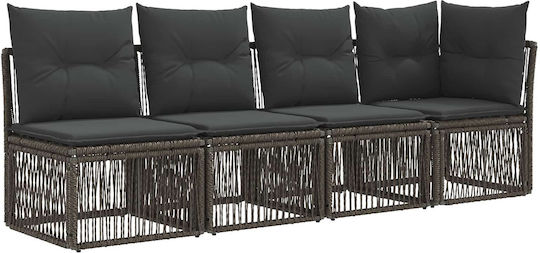 Set Cameră De Zi Exterior 12 Piese Vidaxl Cu Perne