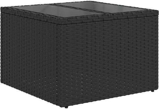 Set Camera De Zi Exterior 8 Piese Negru Cu Perne